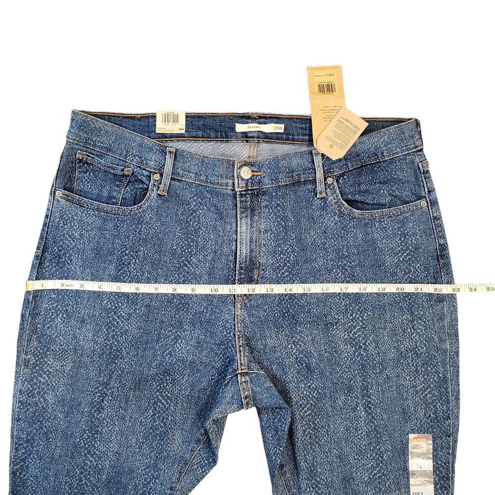 Levi's 711 Skinny Jeans Womens Size 20W S Blue Wash Mid Rise Strechy Denim - Picture 8 of 12